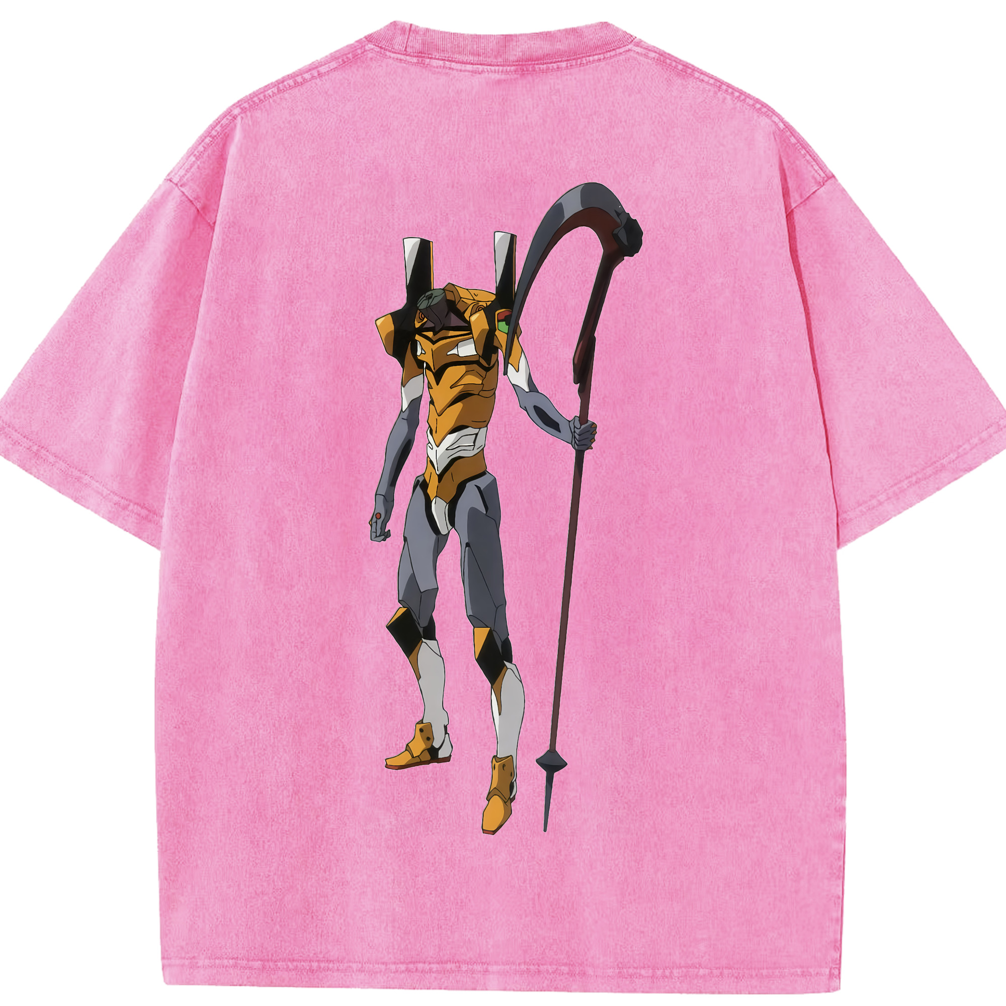 （画像用） EVA 新世紀エヴァンゲリオン 綿100% ヴィンテージ風 半袖Tシャツ（背面プリント）